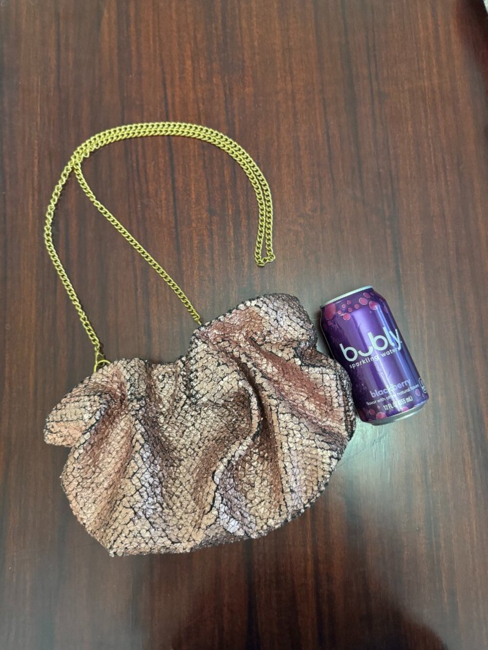 Anthropologie 'Frankie' - Metallic Chain Clutch Bag